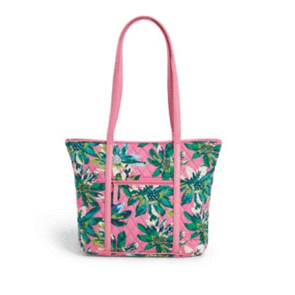 💖VERA BRADLEY -Small Trimmed Bag 💗 Tropical Paradise Pink carryall bag, tote - Picture 10 of 10